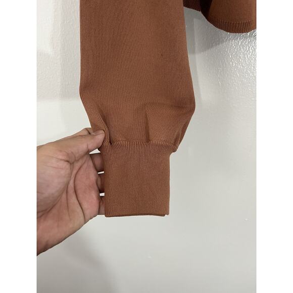 Y2K Minimalist Cutout Ribbed Crop Top XL Ballet Scandi Capsule Quiet Luxury Boho - Picture 15 of 16